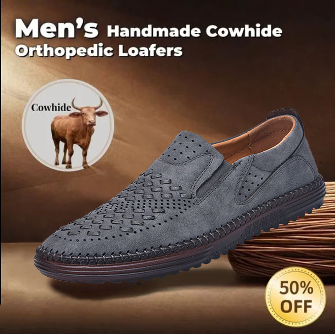 Last day for 50% off! 🔥⏱️ Christmas Sale ⏱️🔥 Men's Hollowed-out, Breathable, Hand-stitched Casual Shoes