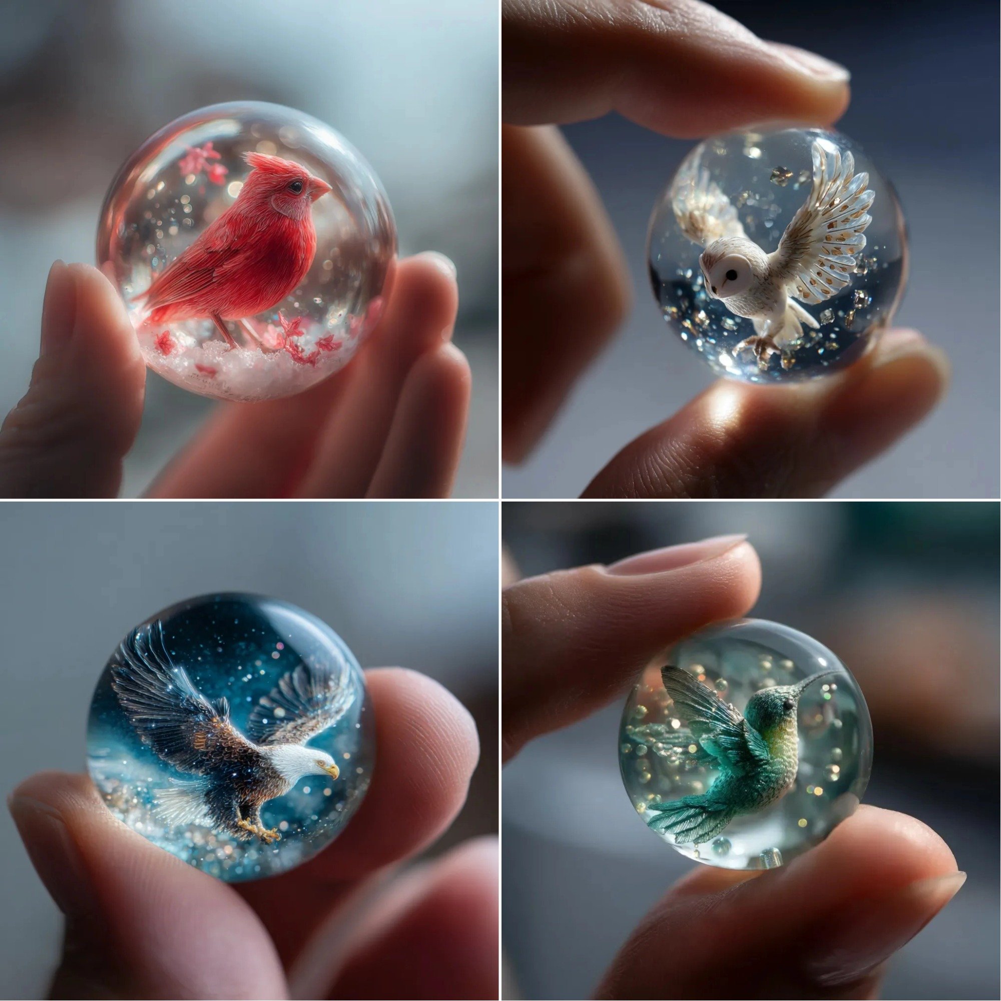 🕊️ Handcrafted Glass Marble– Crystal Glass Ornament