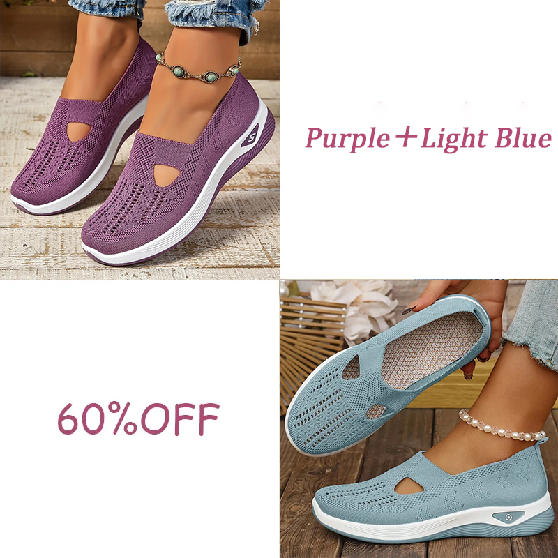 🔥New Arrivals Sale: 70% OFF🛒 M - Women's Arch Support & Breathable and Light &Slip-On Soft-Soled, Comfortable, Orthopedic Walking Shoes