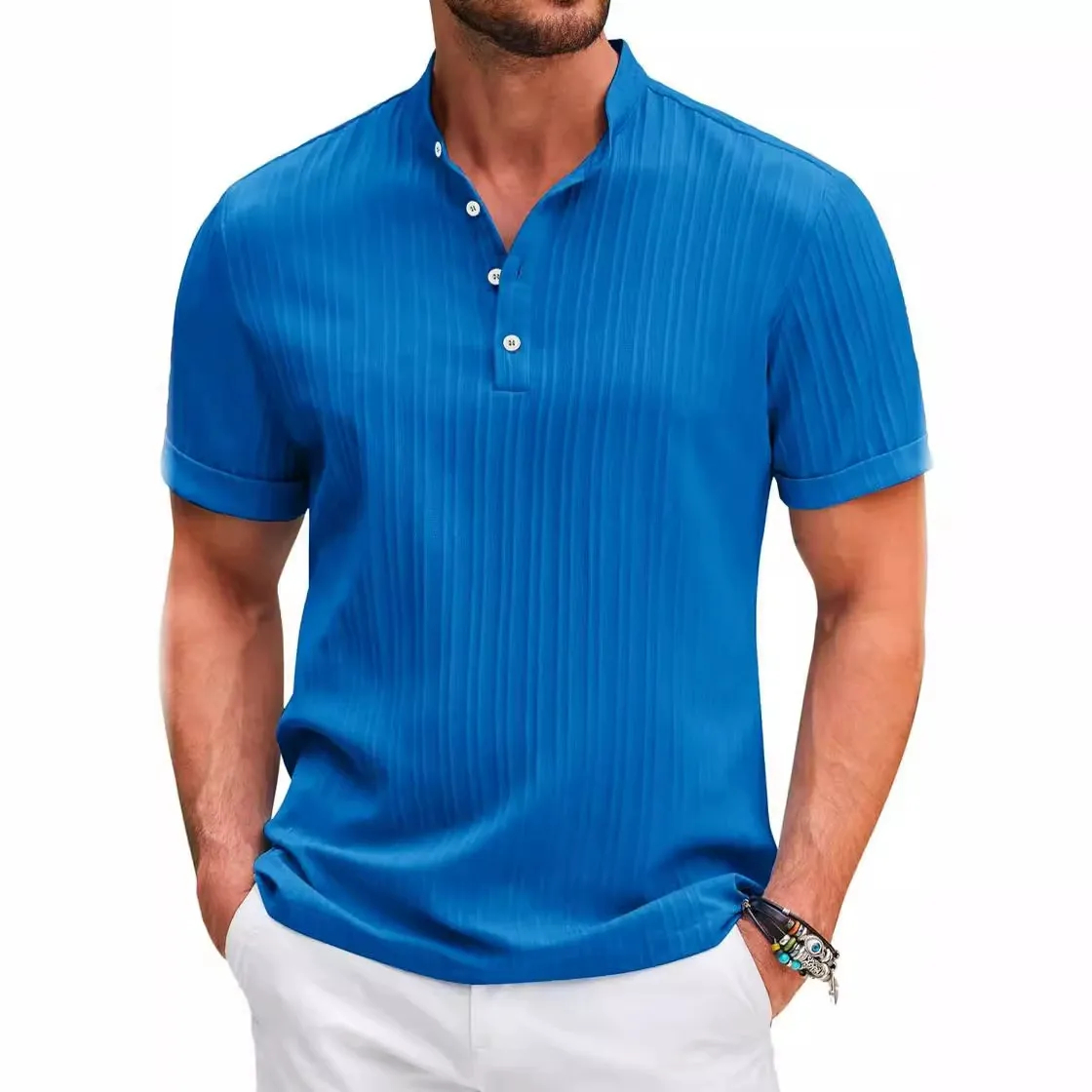 MARCO LUCA | Cotton and Linen Stripes polo