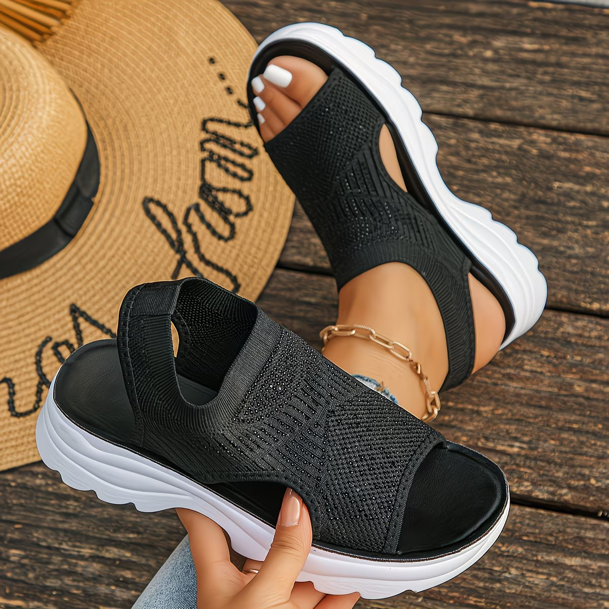 Women's Comfortable & Lightweight Elastic Mesh Sports Orthopedic Sandals