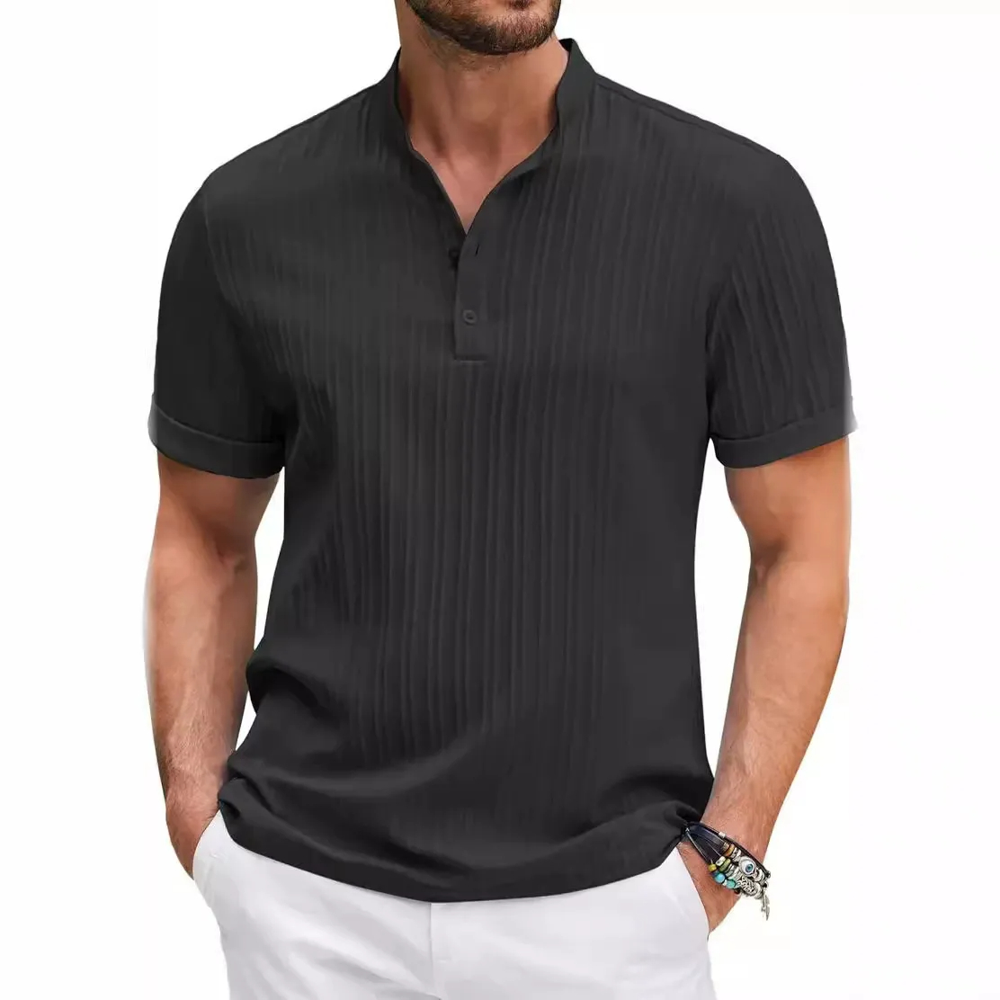 MARCO LUCA | Cotton and Linen Stripes polo
