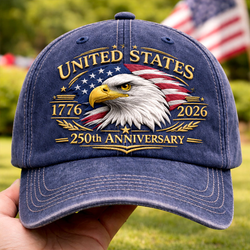 USA 250th Anniversary Eagle Baseball Cap