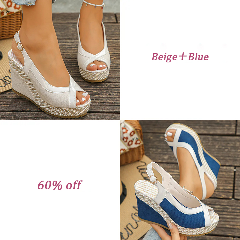 📢📢30% OFF !! ⏰Women's Casual Peep-Toe Wedge Sandals