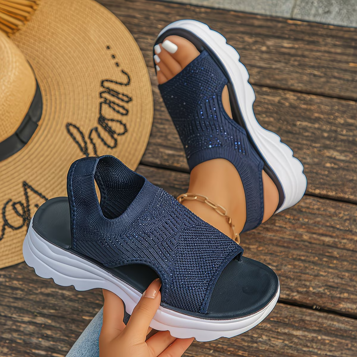 Women's Comfortable & Lightweight Elastic Mesh Sports Orthopedic Sandals
