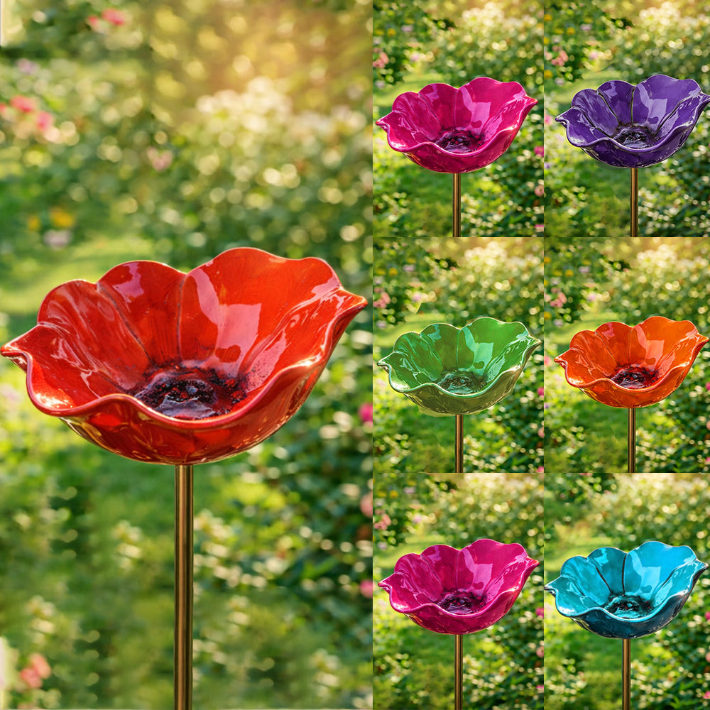 🔥🔥Last Day 50% Off🔥Handmade Metal Flower Garden Stake🐦