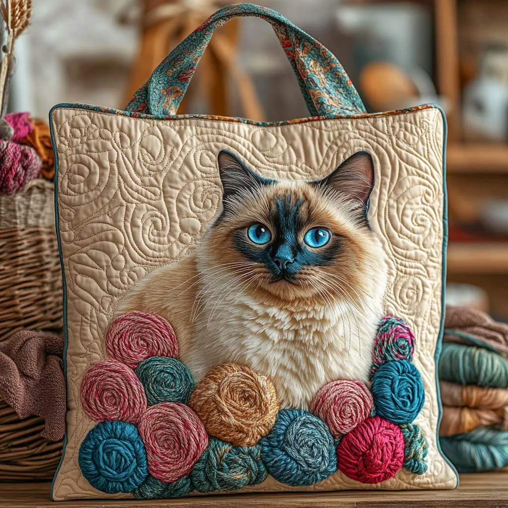 Funky Chicken Quilted Tote Bag