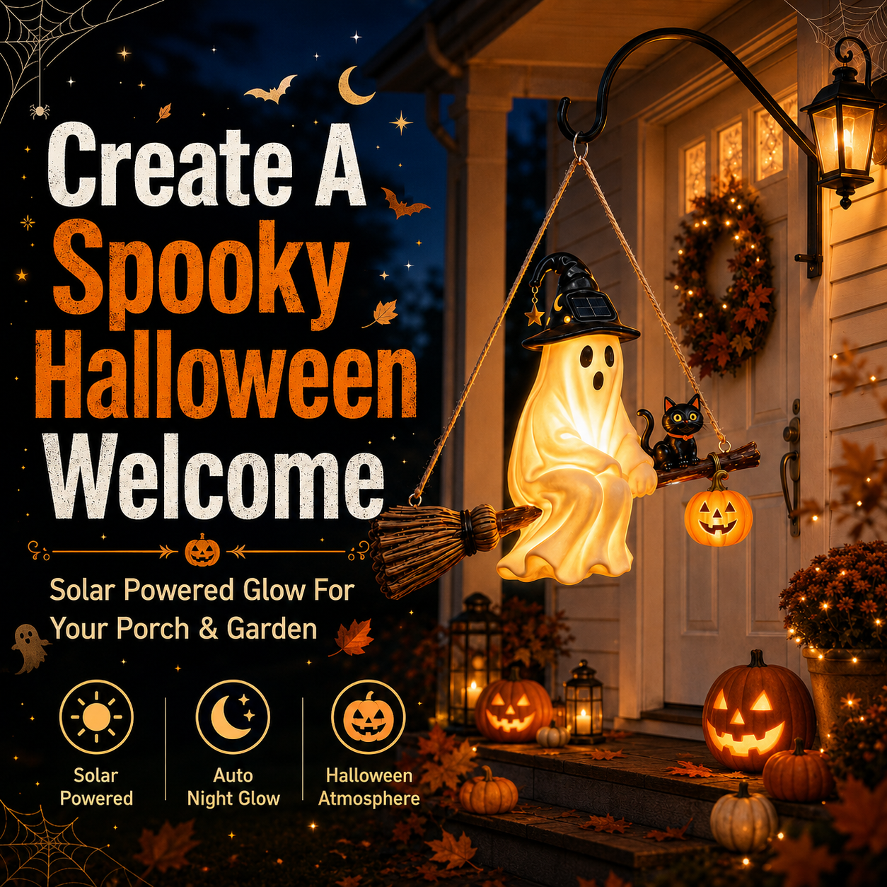 🎃 Halloween Early Bird Sale | 70% OFF 👻 Halloween Solar Ghost Hanging Decor
