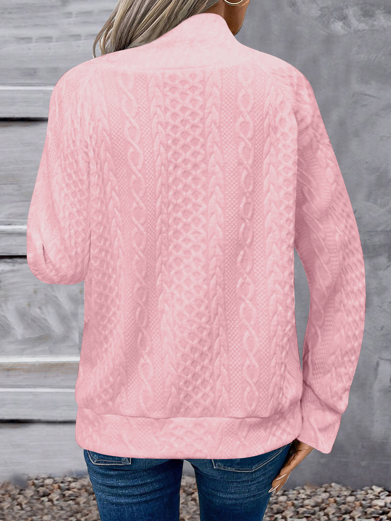 TUME |High-Neck Buttoned Casual Fashion Sweatshirt