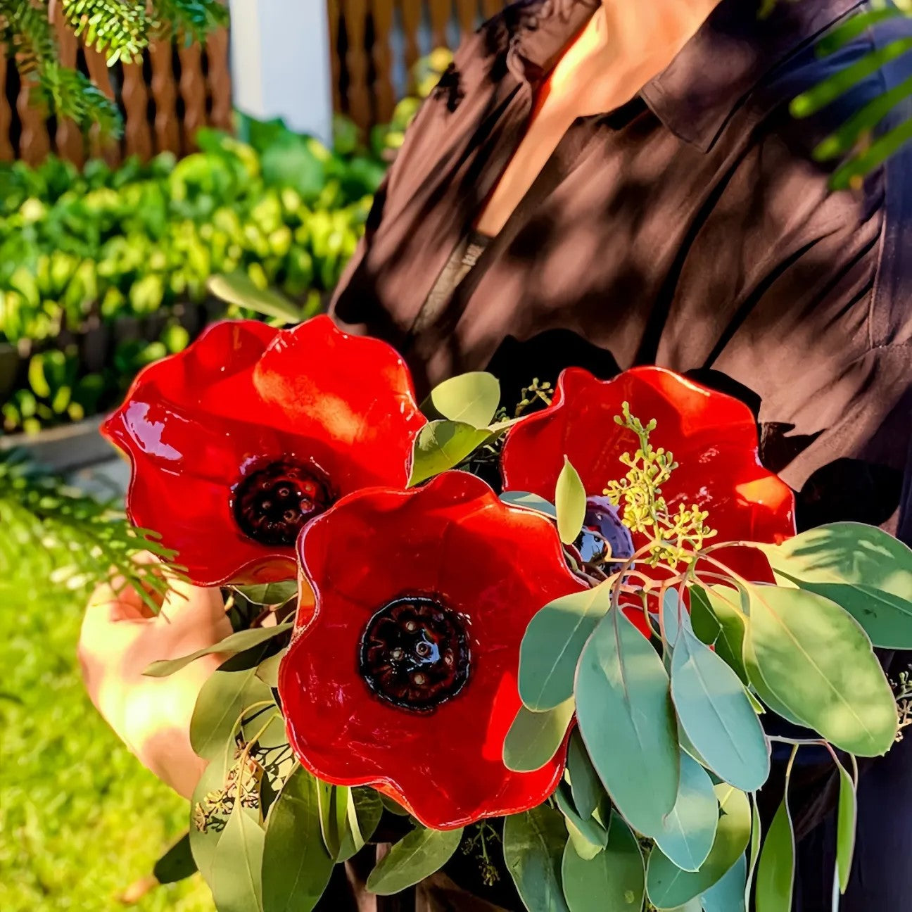 🔥🔥Last Day 50% Off🔥Handmade Metal Flower Garden Stake🐦