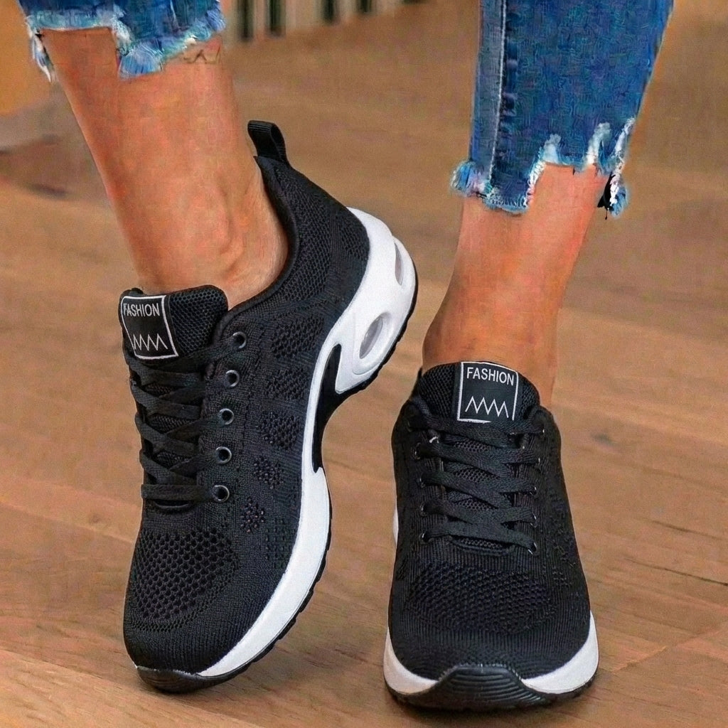 Women's Orthopedic Mesh Athletic Sneakers - Gradient Color & Air Cushion Sole