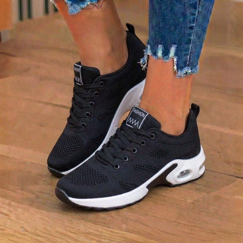Women's Orthopedic Mesh Athletic Sneakers - Gradient Color & Air Cushion Sole