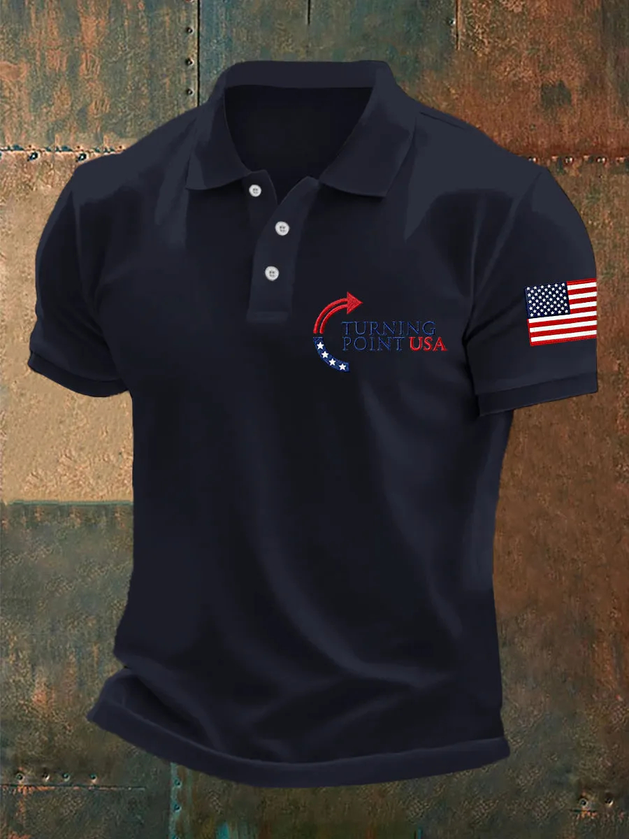 Men's Charlie Kirk Turning Point USA Trump Commemorative Shirt