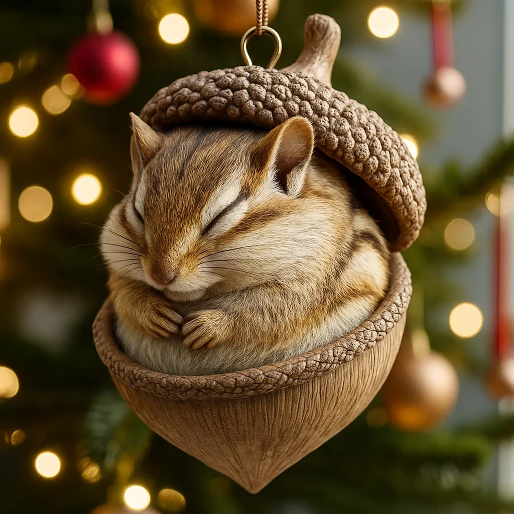 🎁❤Forest Animal Acorn Ornaments – Cozy Forest Christmas Ornaments