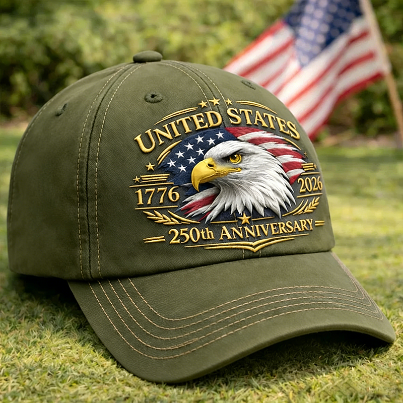 USA 250th Anniversary Eagle Baseball Cap