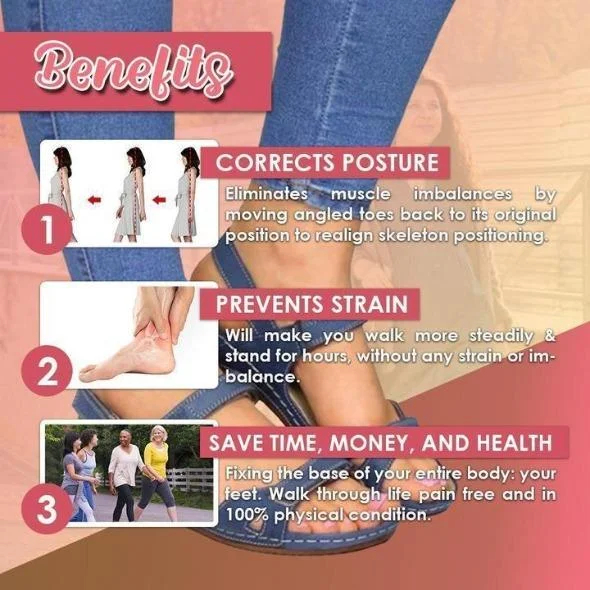 Premium Orthopaedic Open Toe Sandals Anti-Slip Breathable Plantar Fasciitis Sandals