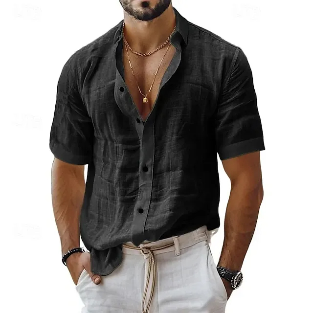 🔥LAST DAY 70% OFF🔥2025 New in-Men's Linen Short Sleeve Shirt