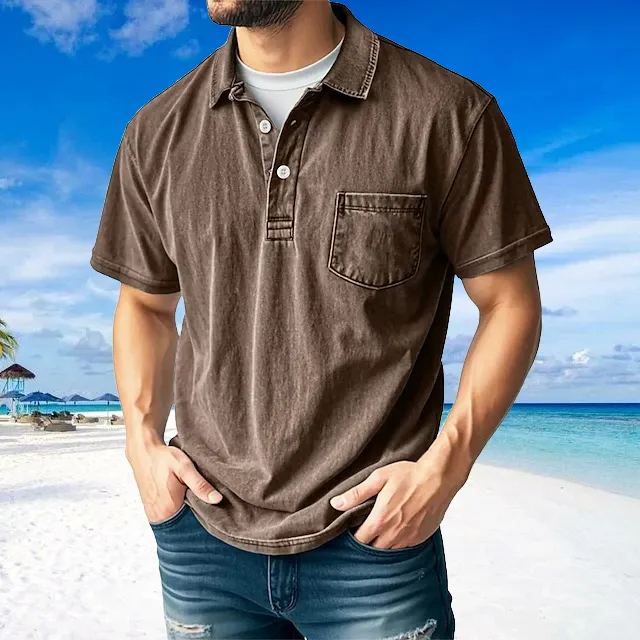 Men's Modern Minimalist Casual Turn-Down Collar Polo Shirt