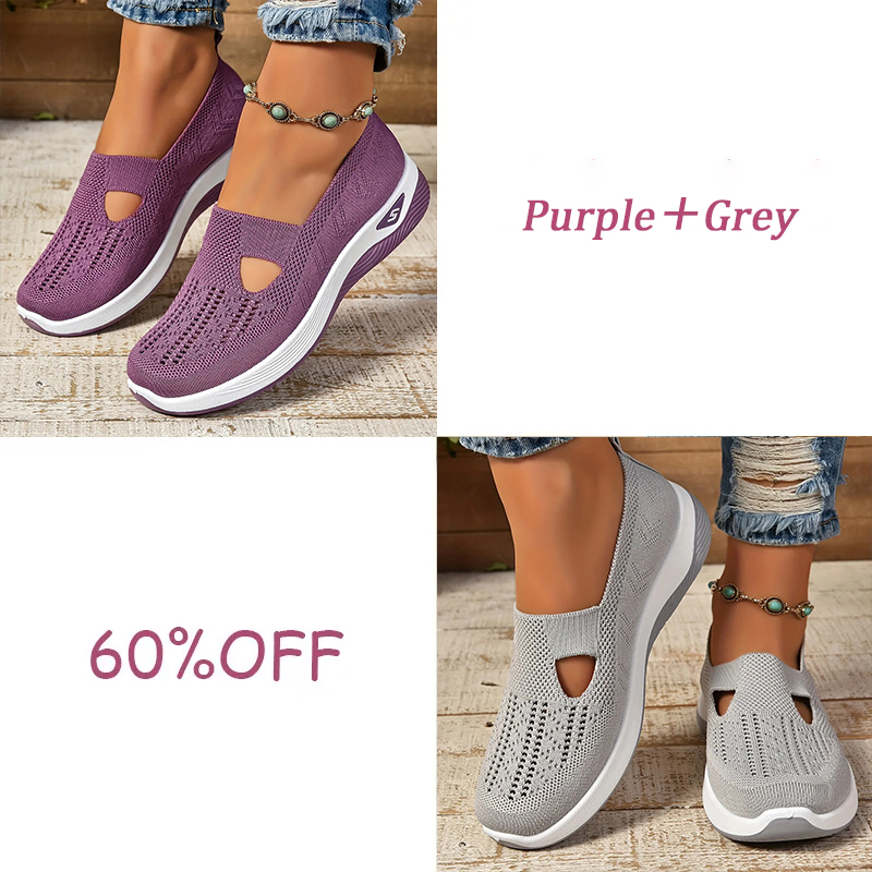 🔥New Arrivals Sale: 70% OFF🛒 M - Women's Arch Support & Breathable and Light &Slip-On Soft-Soled, Comfortable, Orthopedic Walking Shoes