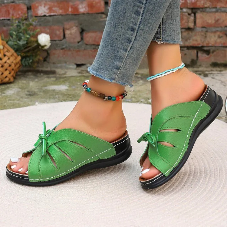 🔥LAST DAY 70% OFF -WOMEN'S COMFORT BOWTIE SLIDE SANDALS