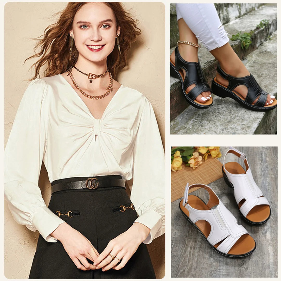 Retro Wedge Heel Orthopedic Sandals