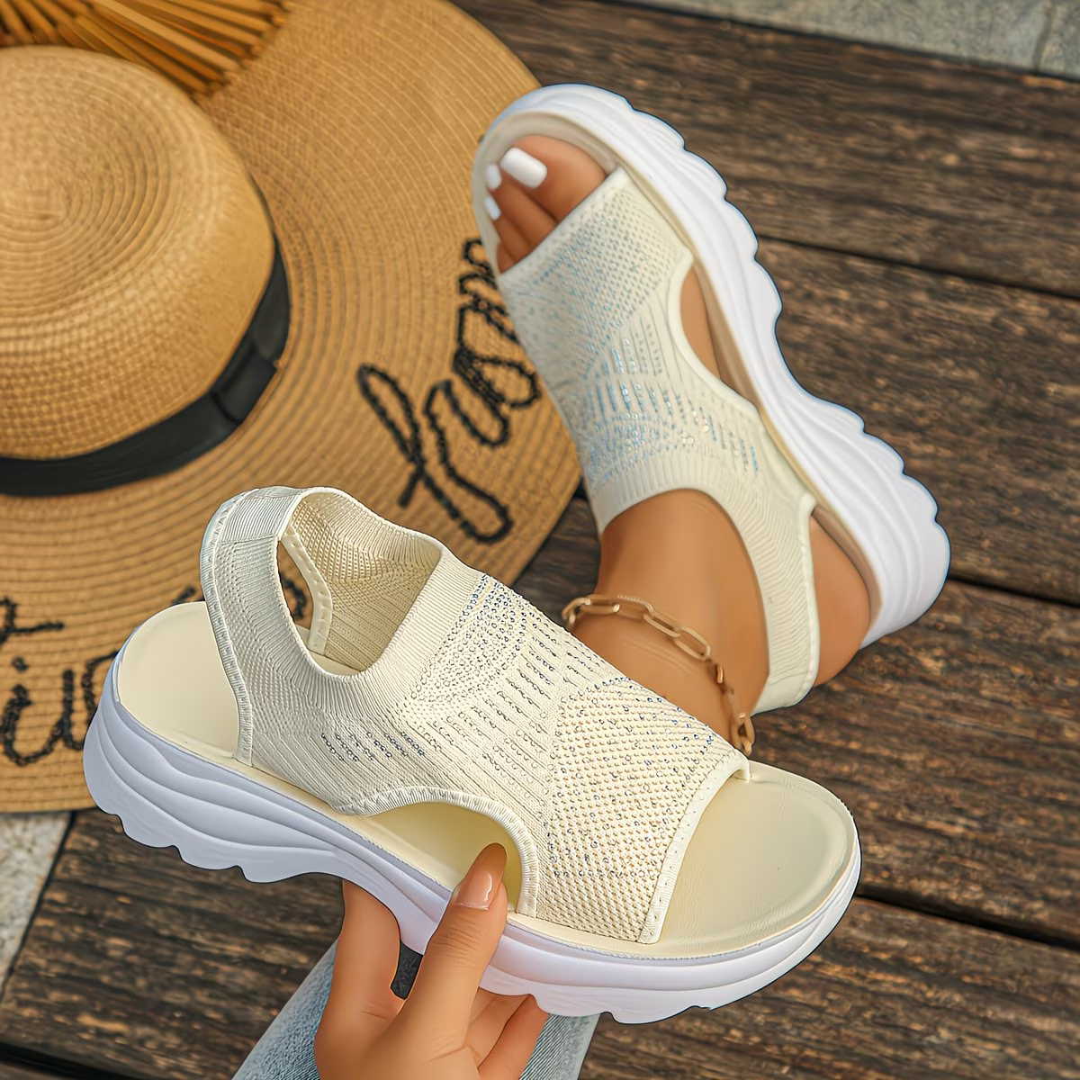 Women's Comfortable & Lightweight Elastic Mesh Sports Orthopedic Sandals