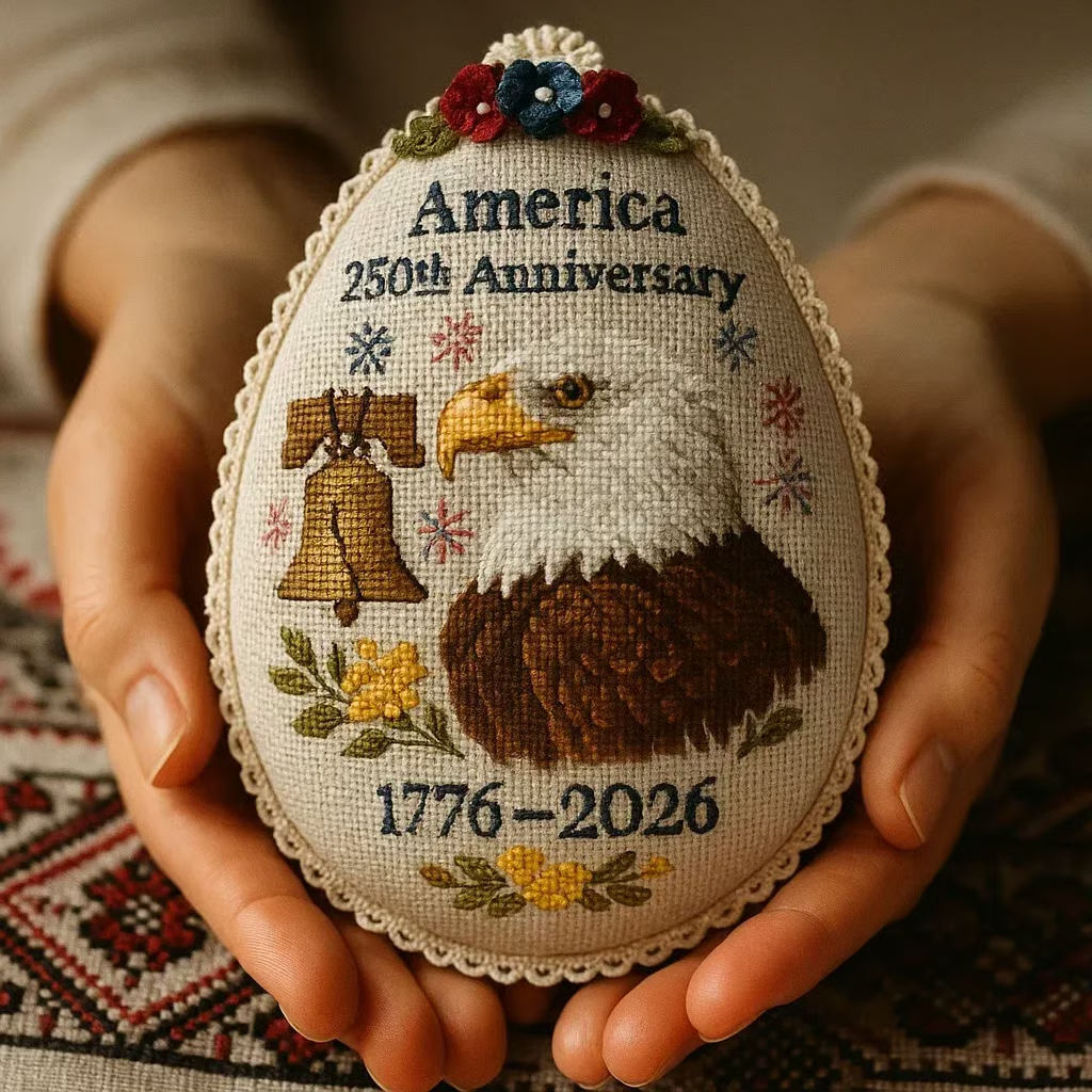 🔥LAST DAY 50% OFF - America 250th Anniversary Eagle Ornament - Cross Stitch Kit