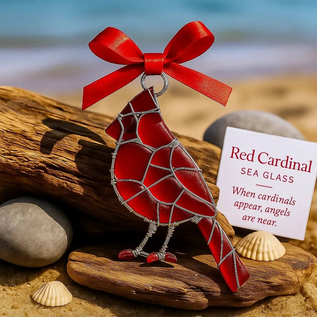 🔥LAST DAY 60% OFF🔥 Handmade Sea Glass Bird Ornament