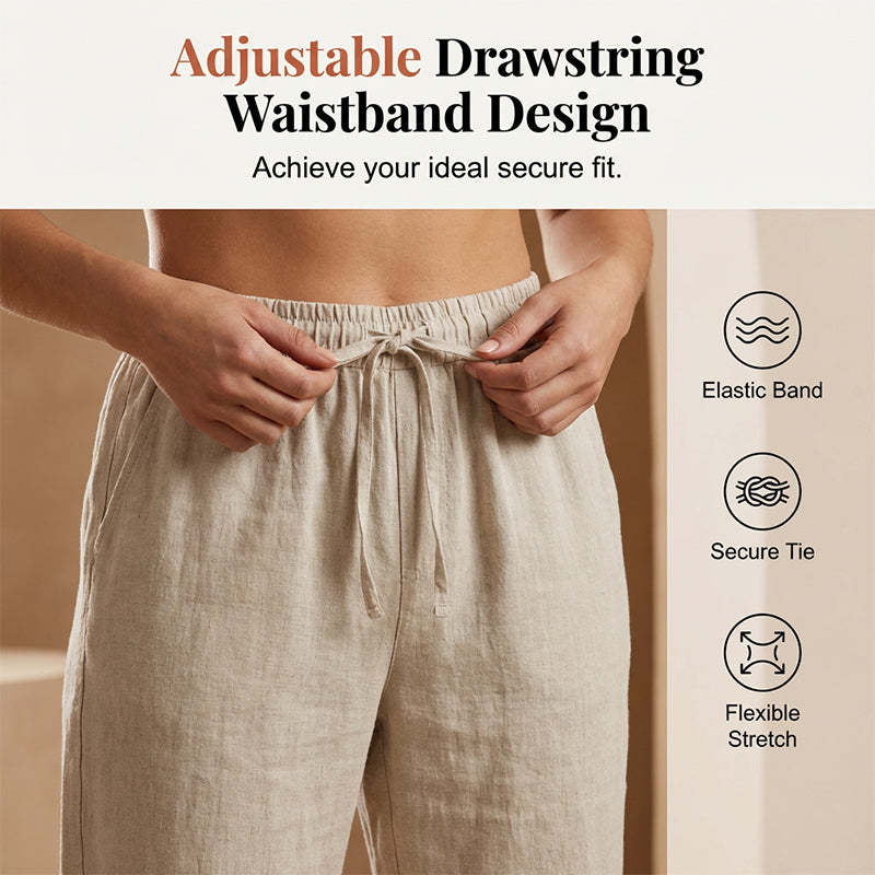 🌷🌷Time-Limited Special Price: 30.99!!⏰Women's Casual Cotton Linen Capris