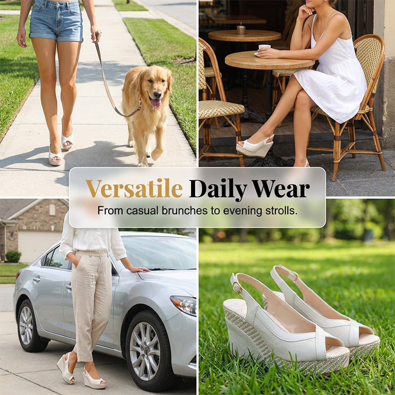 📢📢30% OFF !! ⏰Women's Casual Peep-Toe Wedge Sandals