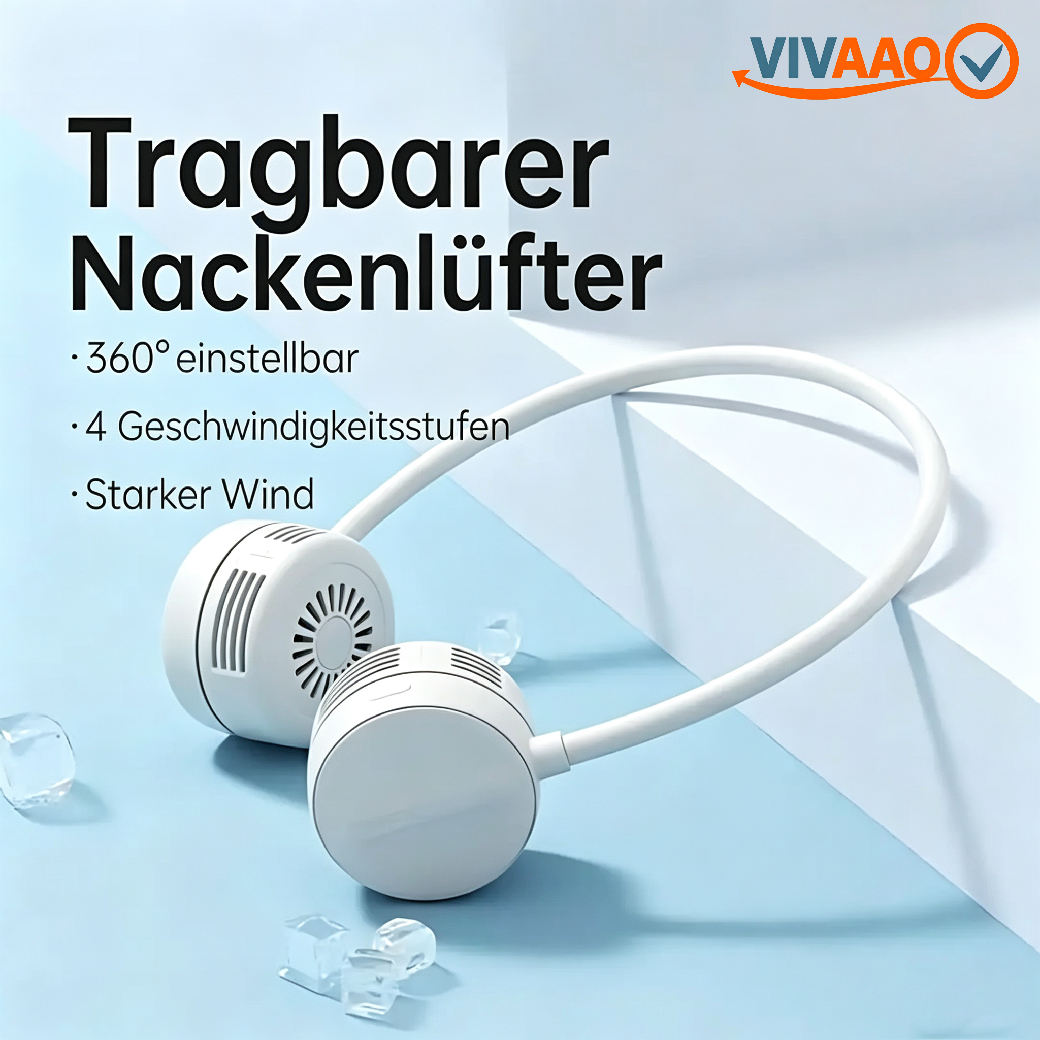 Tragbarer, flügelloser Nackenventilator – (Importware)