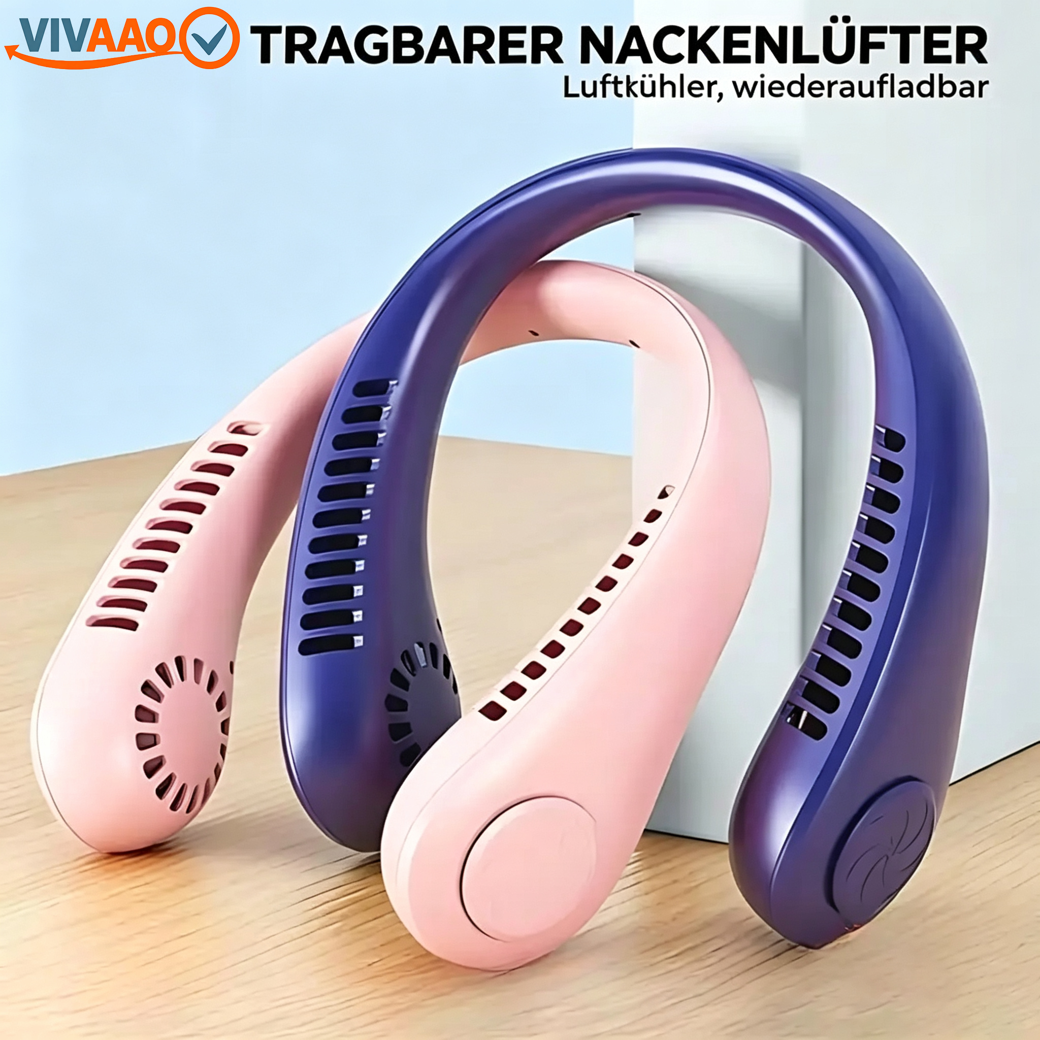 Tragbarer, flügelloser Nackenventilator – (Importware)
