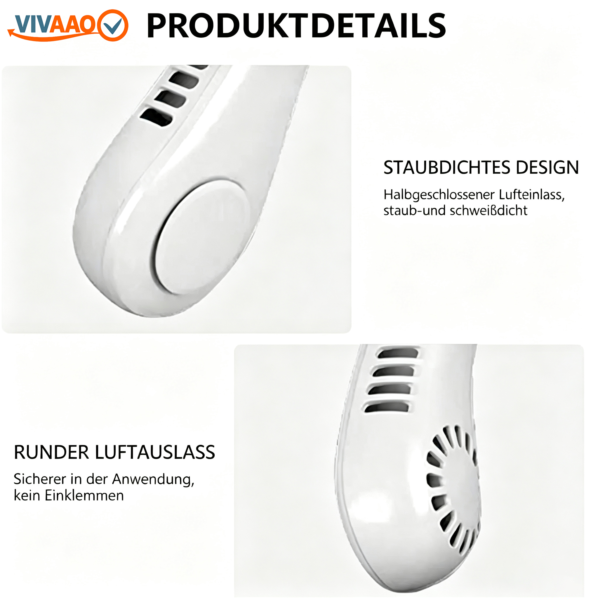 Tragbarer, flügelloser Nackenventilator – (Importware)