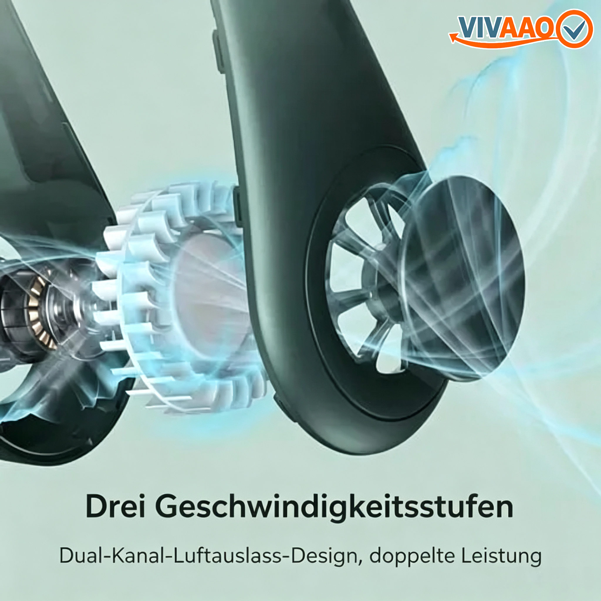 Tragbarer, flügelloser Nackenventilator – (Importware)
