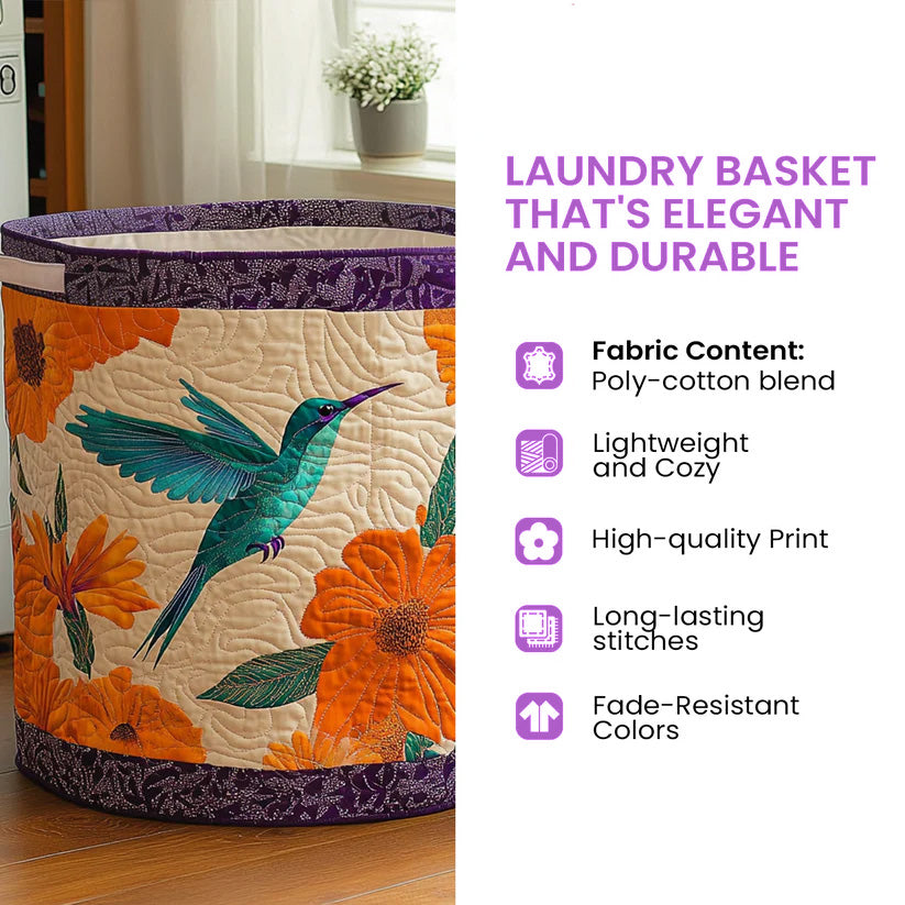 Gesteppter Wäschekorb mit Maiglöckchenmuster GFTONT2616