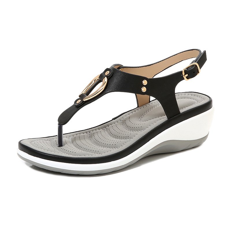 2025 New Summer Beach Solid Color Flip Flops For Women Clip Toe Ladies Shoes