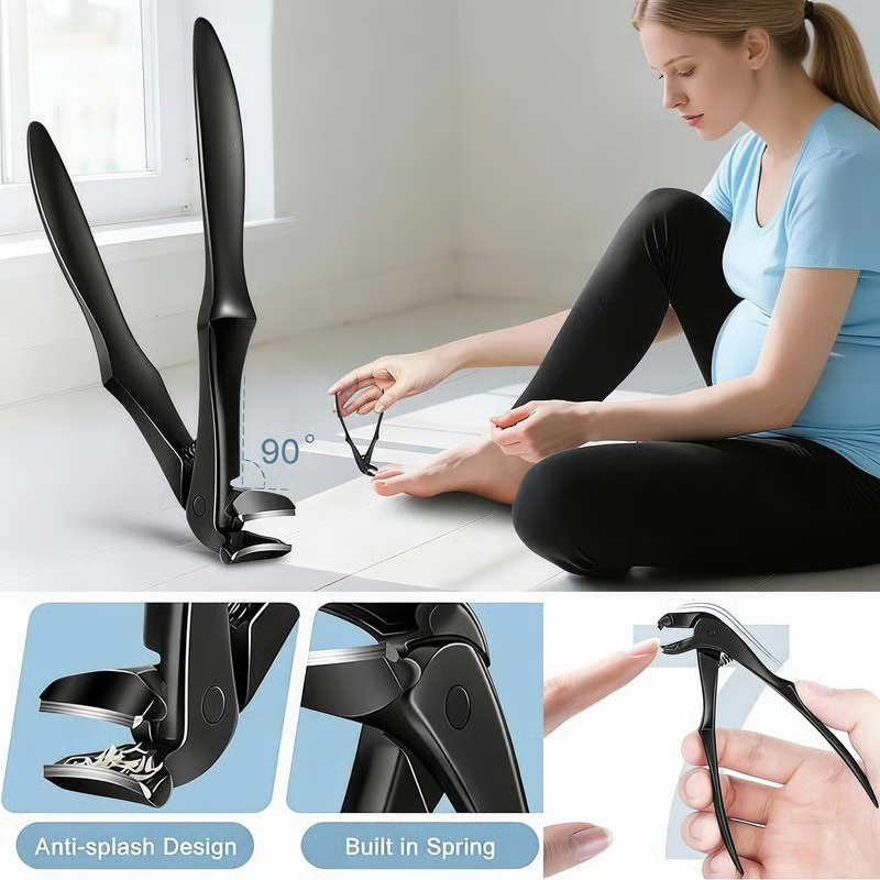 Gentle, Safer Nail Care for Seniors Long-Handle Nail Clipper for Toenails