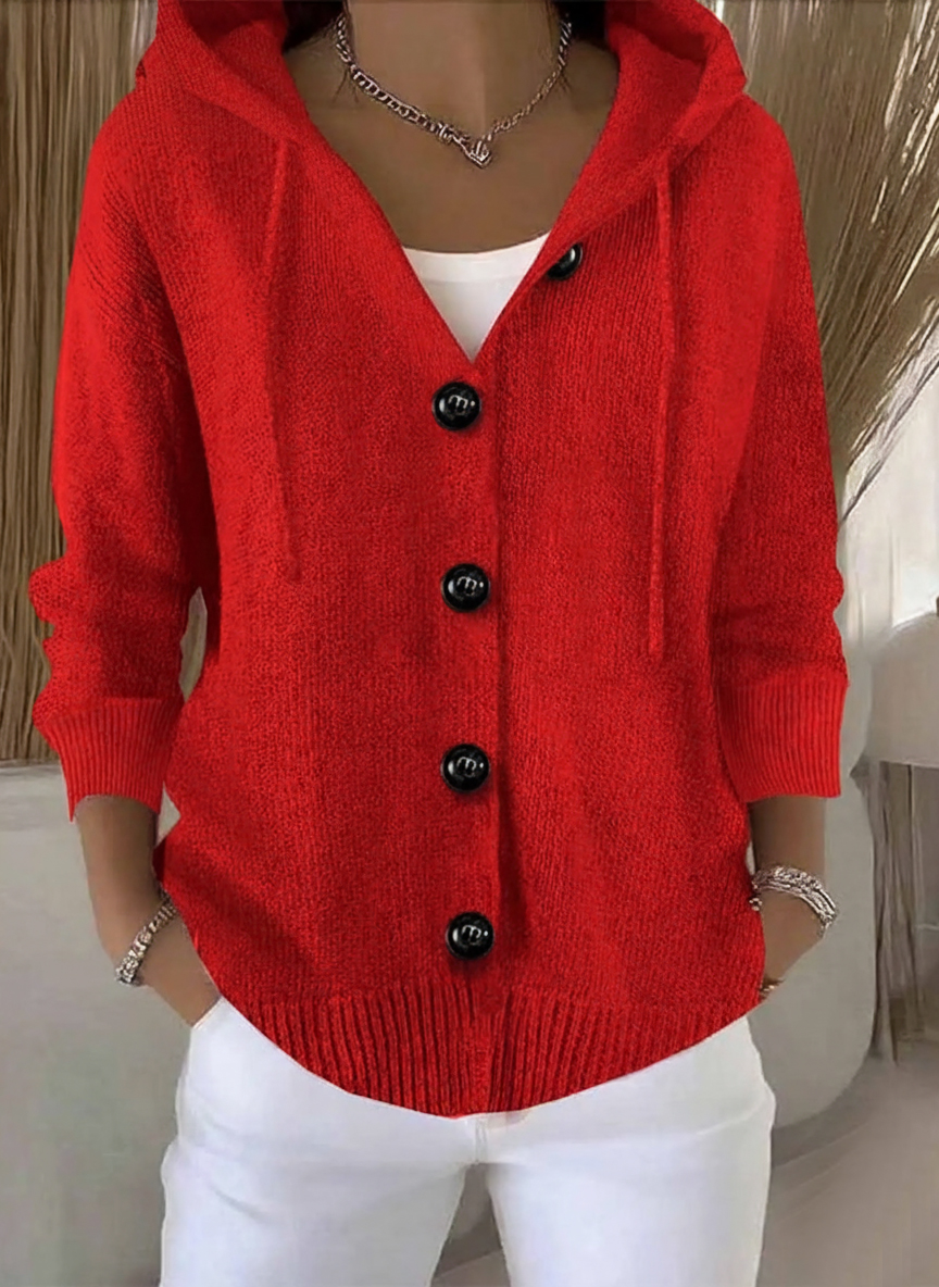 New Arrivals🔥Women's Casual Hooded Long Sleeve Button Cardigan Sweater