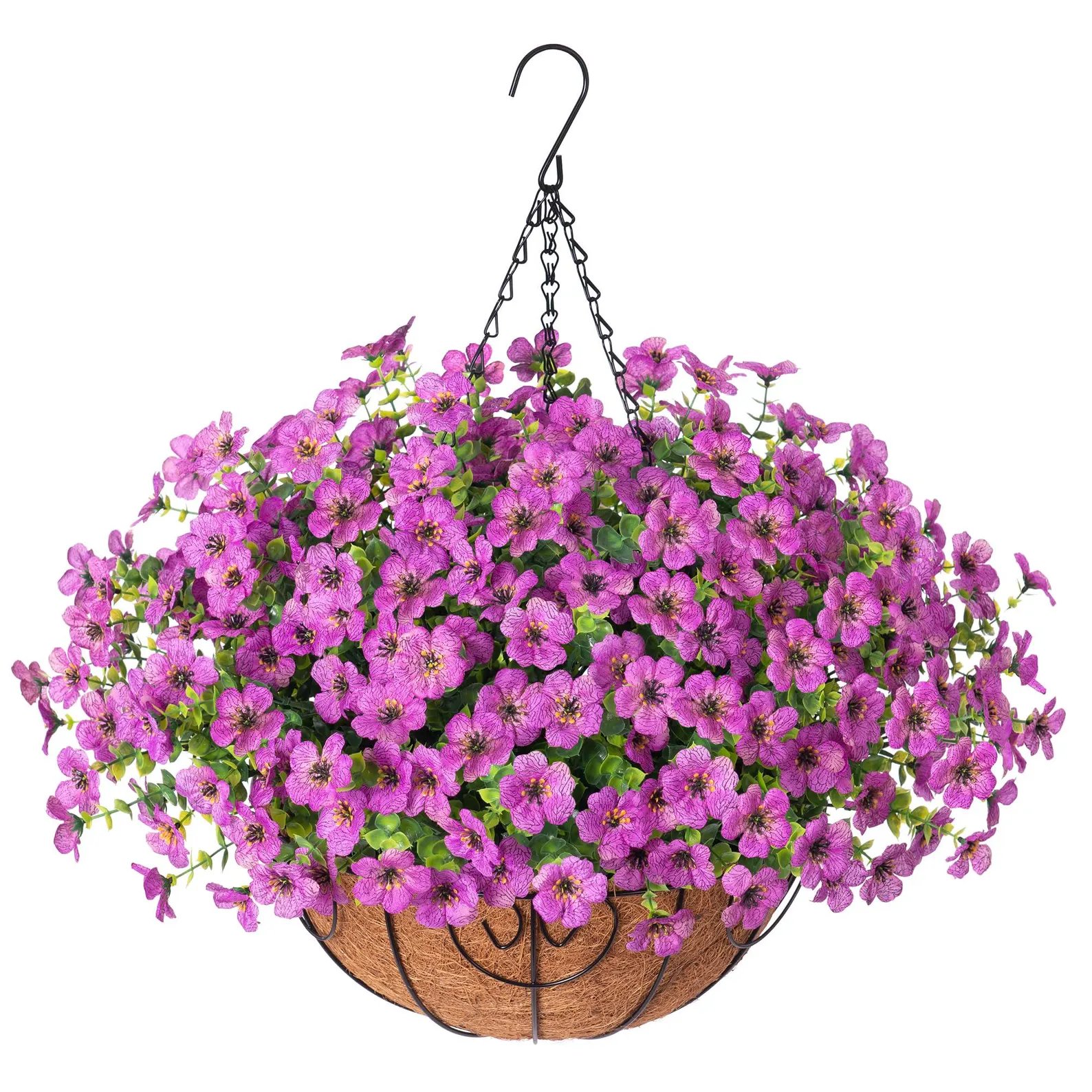 Last Day Promotion! 🔥 Simulated Hanging Flower Basket🌸 No Watering, No Wilting💧—Just a Picture Perfect Home Every Single Day.