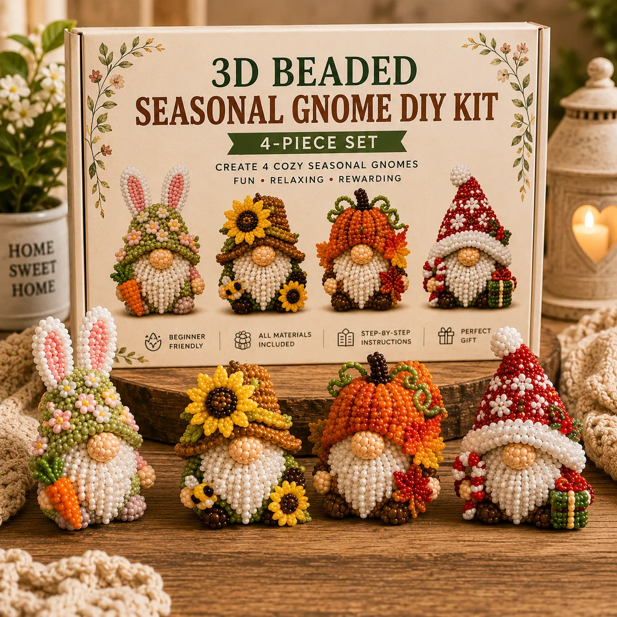 🧵✨ Tiny 3D Beaded Animal DIY Kit