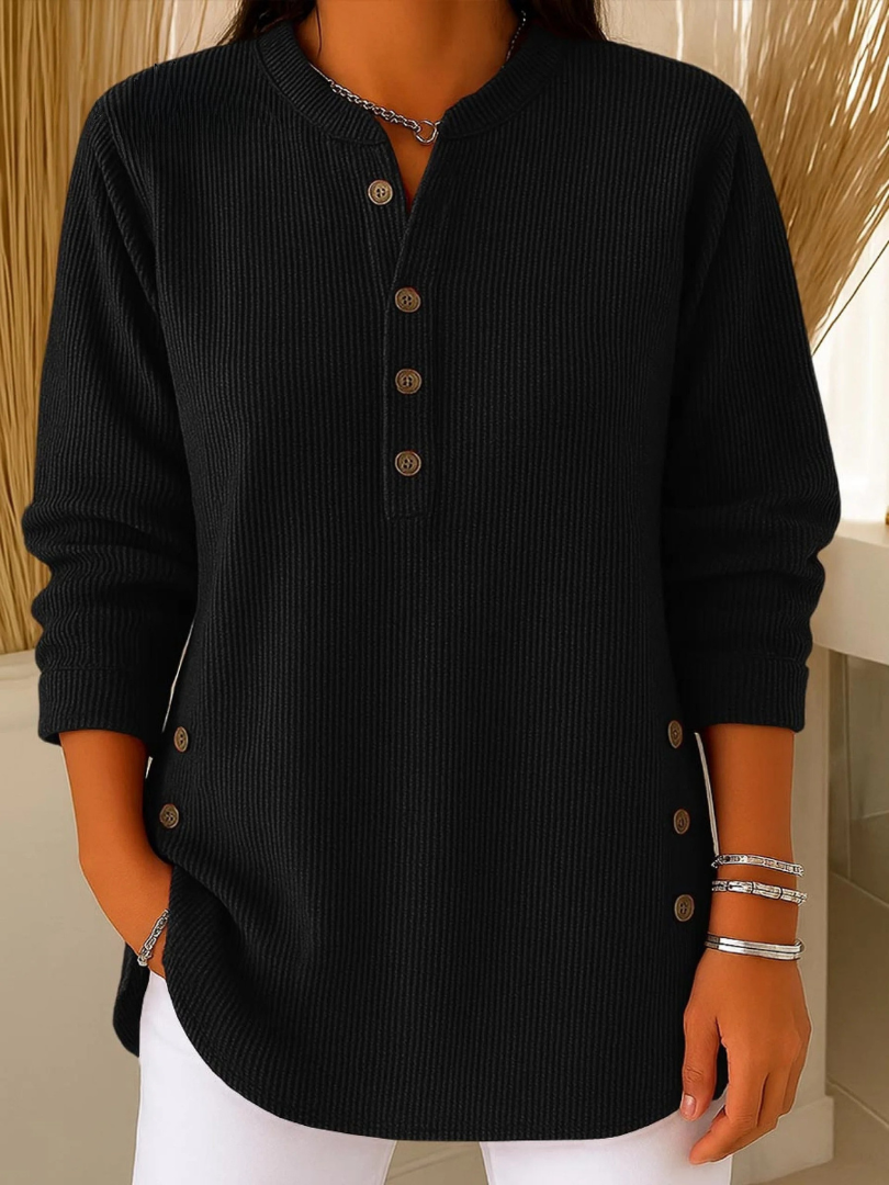 Clearance Sale! 🔥 Classic button-down solid color sweater top