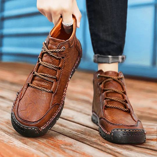 (⏰LAST DAY 70% OFF🔥)Handcrafted Men's Leather Shoes - Relieve Foot Pain