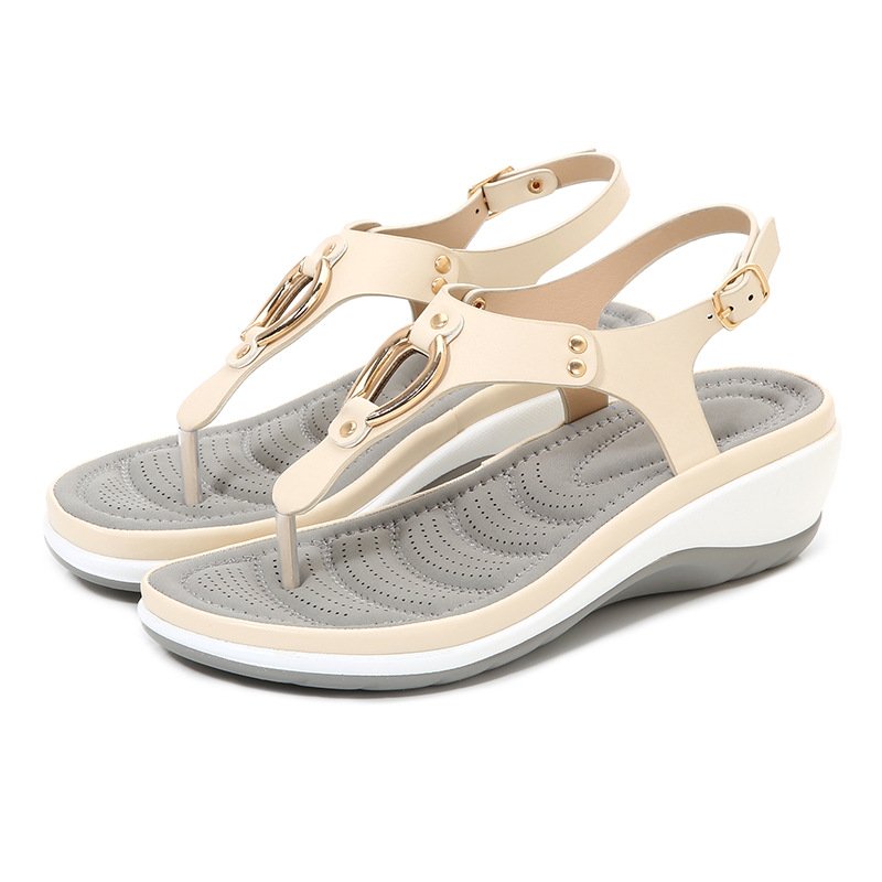 2025 New Summer Beach Solid Color Flip Flops For Women Clip Toe Ladies Shoes