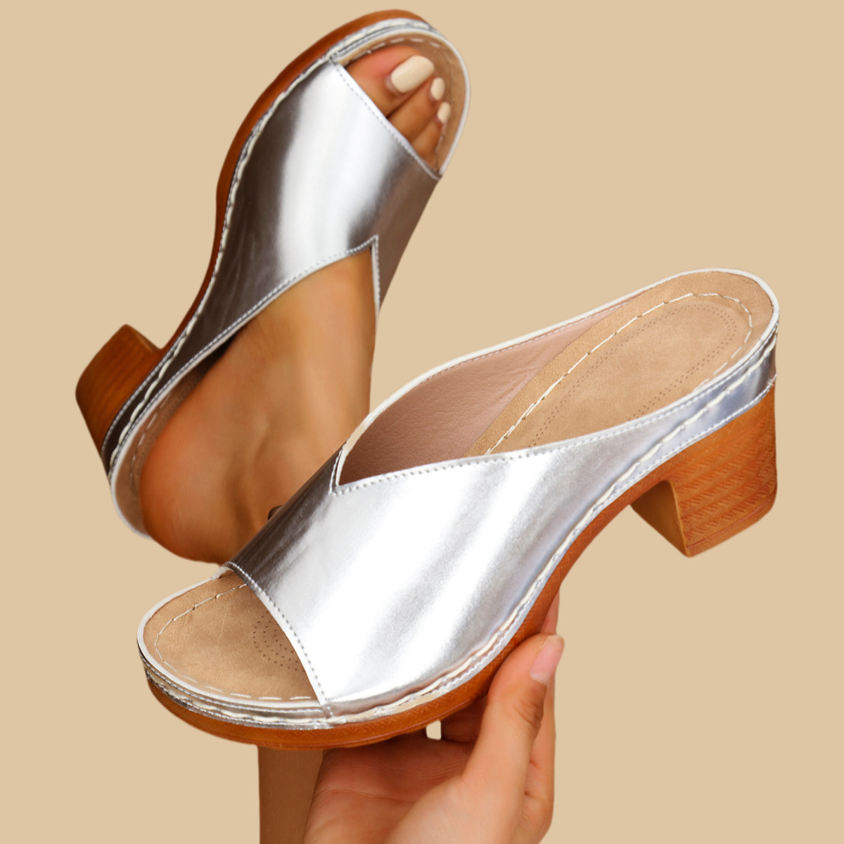 NEW ARRIVAL 70% OFF - Orthopedic Chunky High Heel Sandals - BUY 2 FREE SHIPPING