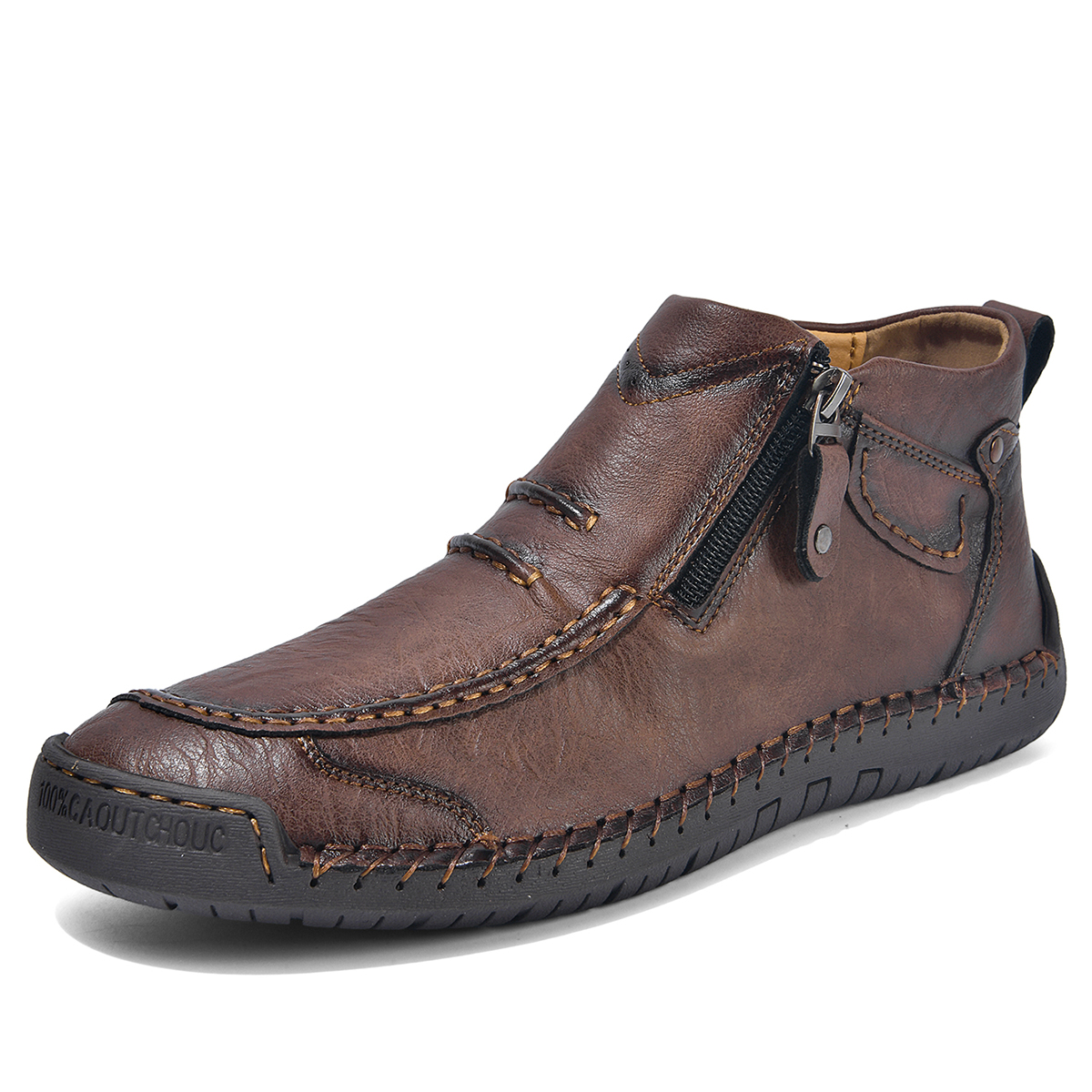 ⏰ Limited-Time 70% OFF – Men’s Handmade Leather Driving Boots | Wide Toe, Arch Support, Waterproof, Pressure Relief, Non-Slip Comfort for Everyday & Travel