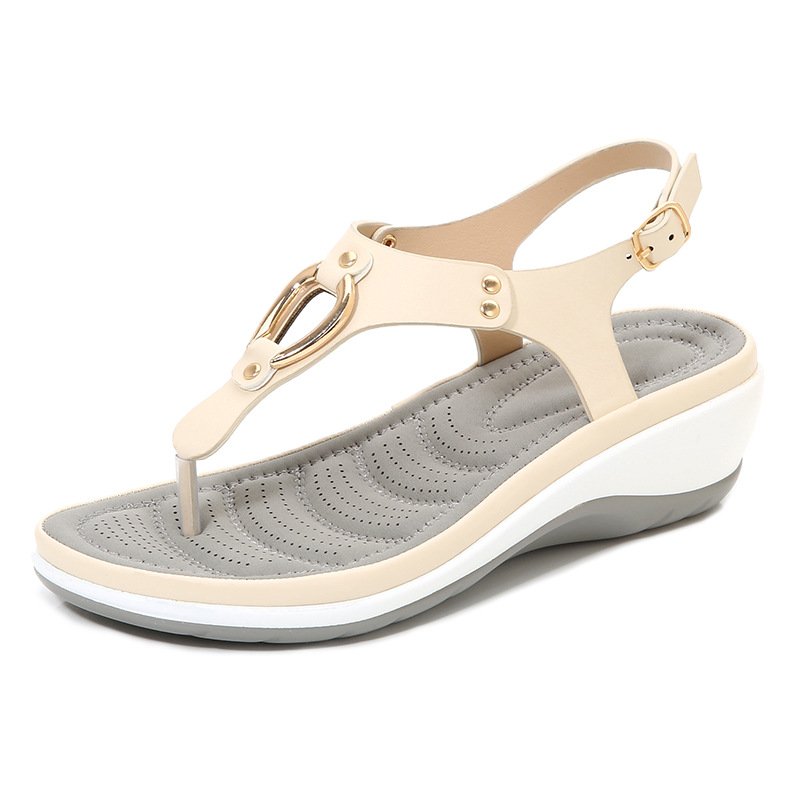 2025 New Summer Beach Solid Color Flip Flops For Women Clip Toe Ladies Shoes