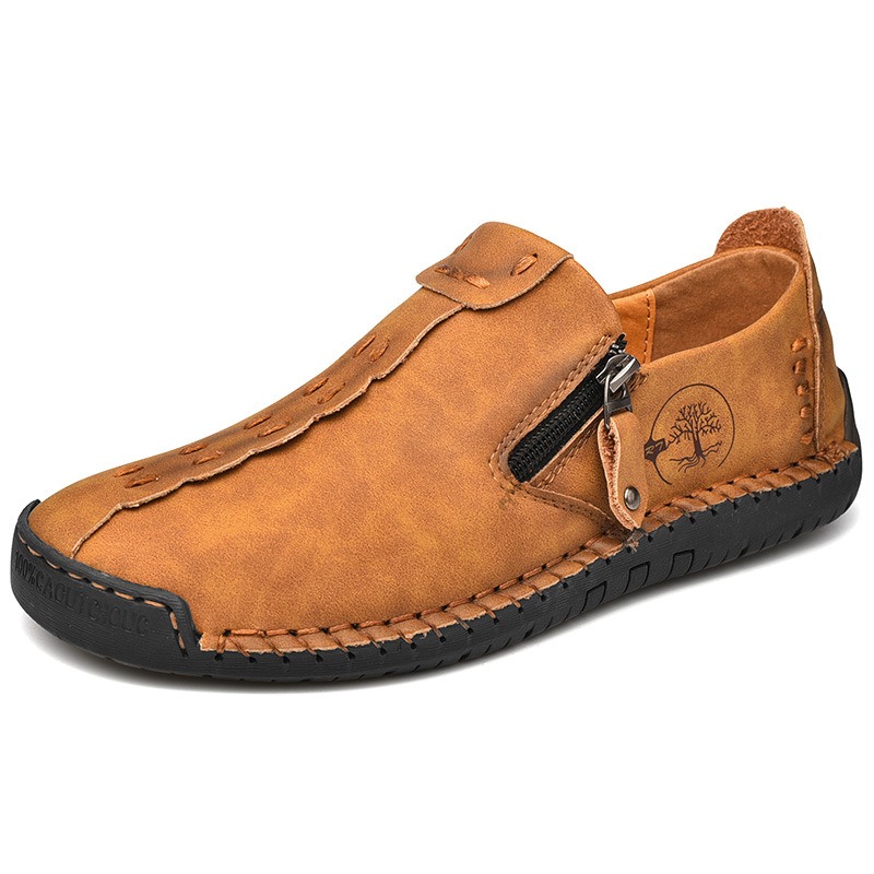 Side zipper Casual Fashion Non-slip Leather Boots