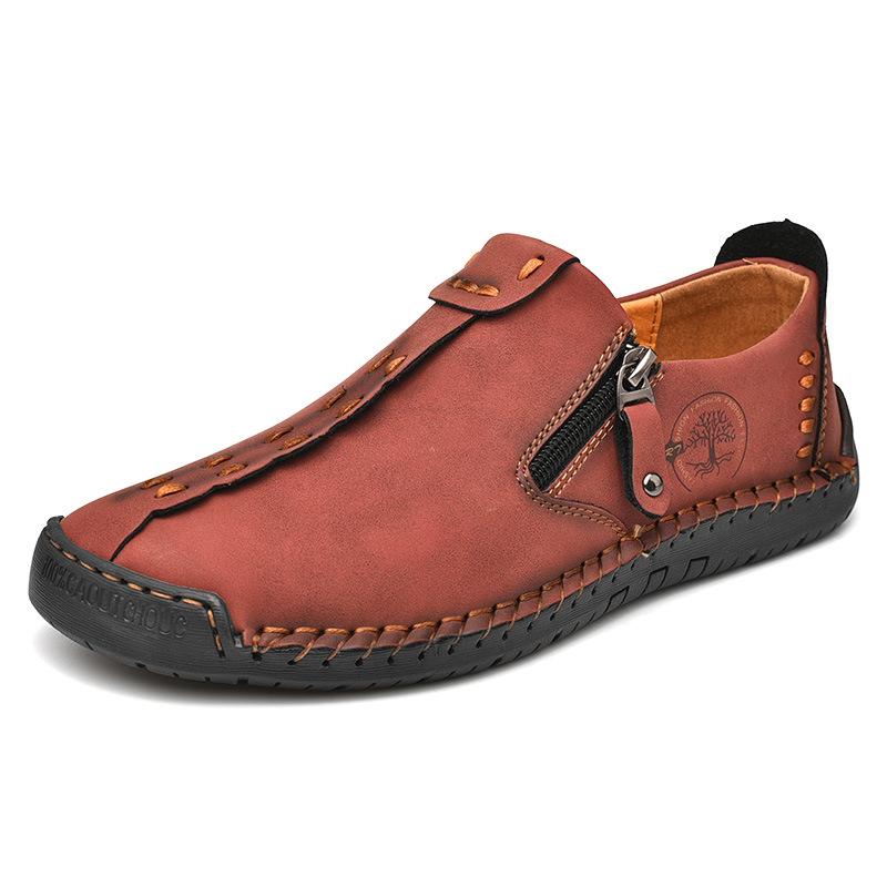 Side zipper Casual Fashion Non-slip Leather Boots