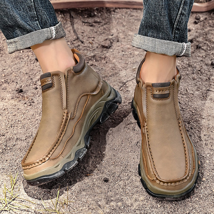 ⏰Last day 60% OFF - 2025 Hot selling men's casual thick-soled non-slip orthopedic leather boots