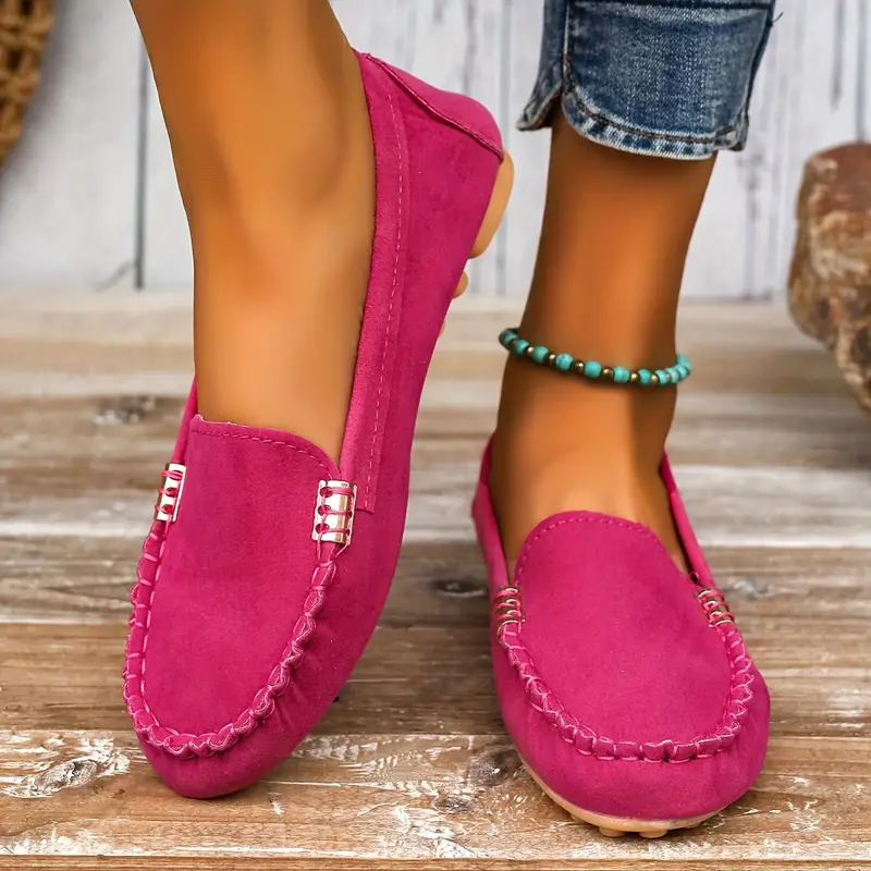 🔥Hot Sale🔥ideacloth's Round-Toe Flats,Breathable Orthopedic Slip On Walking Shoes